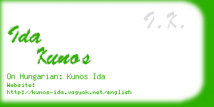 ida kunos business card